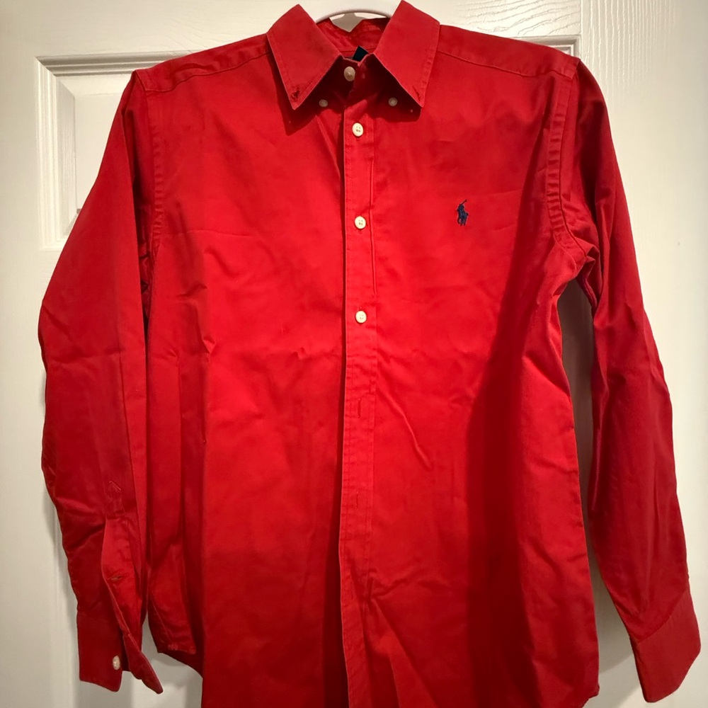 Ralph Lauren Boy’s large Red Button-Down Shirt
